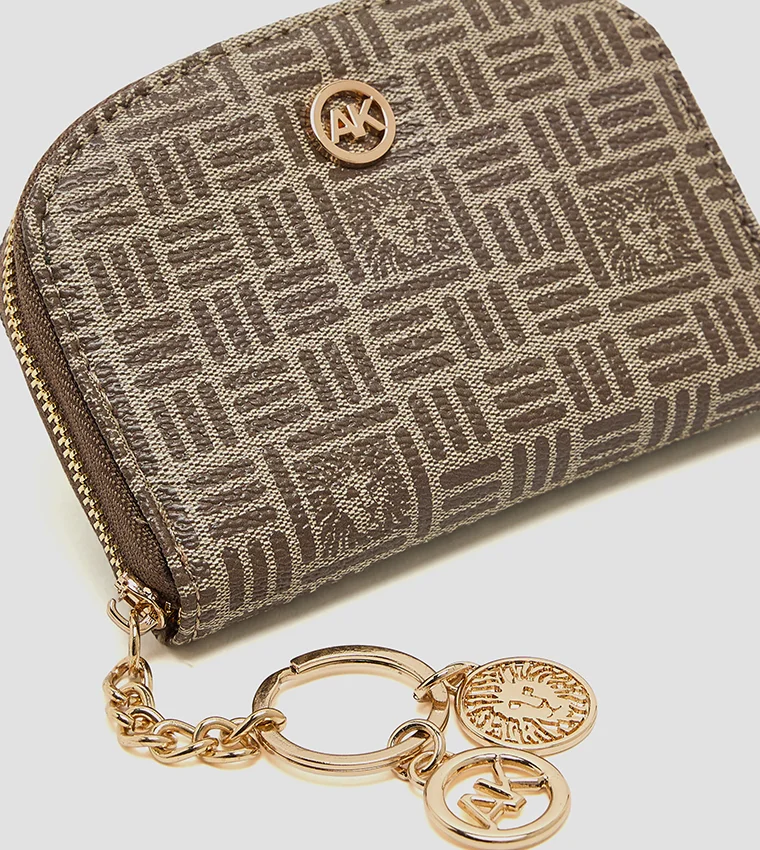 ANNE KLEIN  Anne Klein Patterned Zip-around Card Holder for Women | Best Price UAE